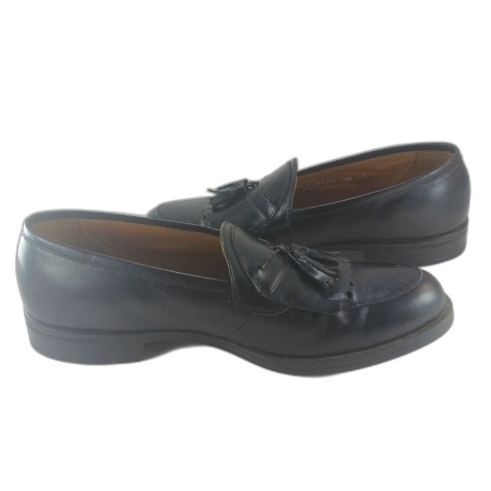 Florsheim Loafers Tasseled Kilite Black Split Toe Slip-On Shoe Men's 10.5......